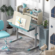 Kid's Room Bundle: Kids Study Desk and Wooden Cabinet-Baby & Kids Products-DECOROLALA
