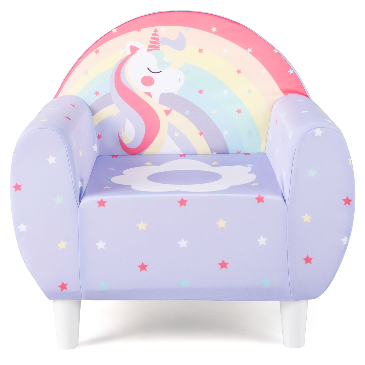Kids Sofa with Breathable Spandex Fabric and High-density Sponge Filling for Boys and Girls-Purple-Kids Chairs-DECOROLALA