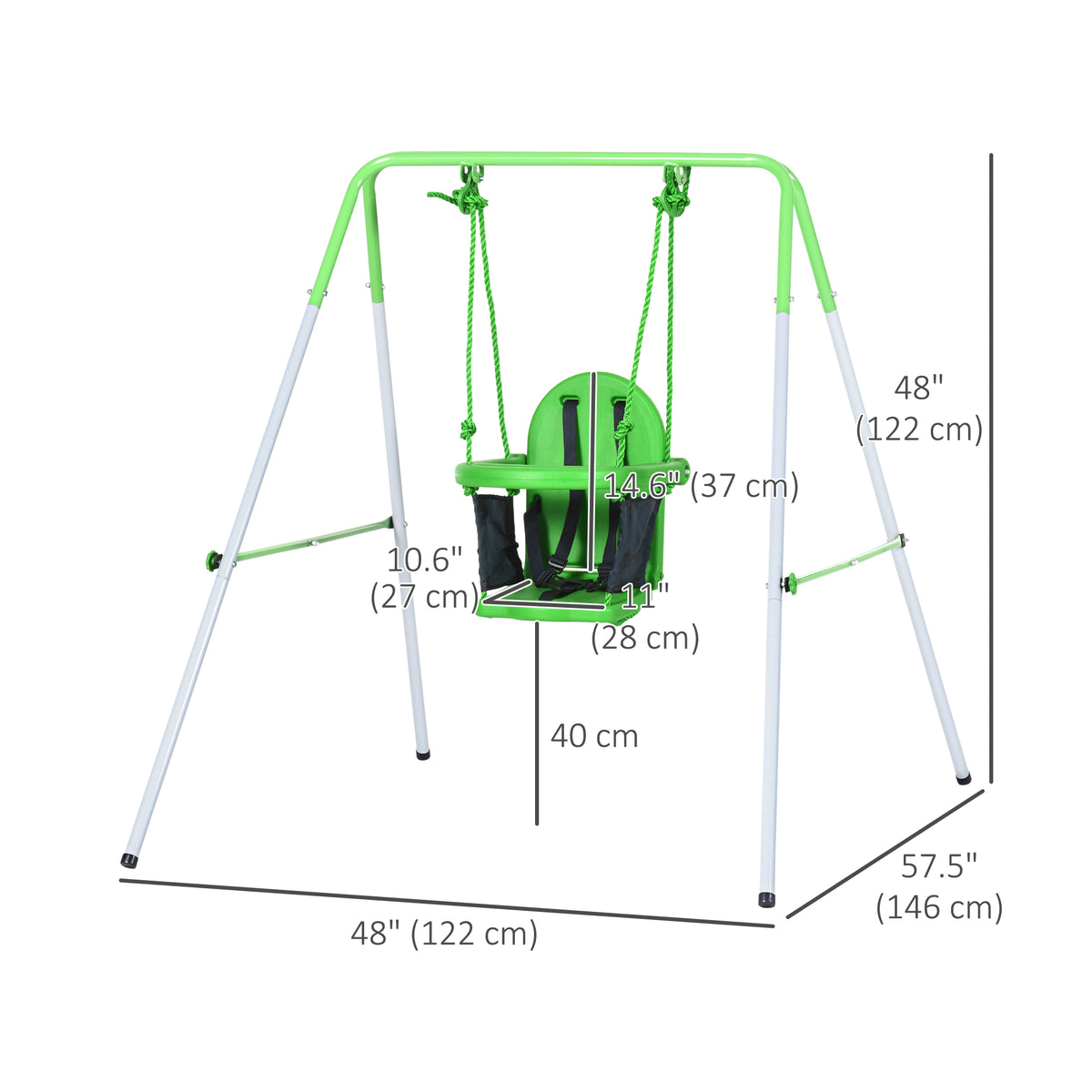 Swing for Infants/Toddlers with Safety Harness for 6-36 Months-Toys & Games > Kids Outdoor Play > Gym Sets & Swings-DECOROLALA