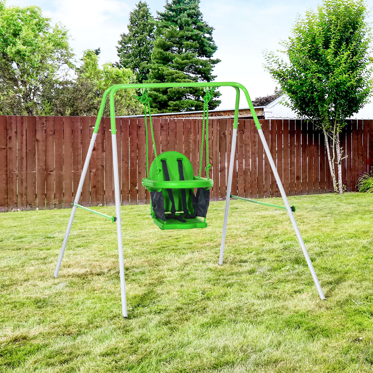 Swing for Infants/Toddlers with Safety Harness for 6-36 Months-Toys & Games > Kids Outdoor Play > Gym Sets & Swings-DECOROLALA