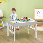 Kids Table and Chair Set with Storage - Grey-Toys & Games > Toddler & Kids Furniture > Kids Table Sets-DECOROLALA