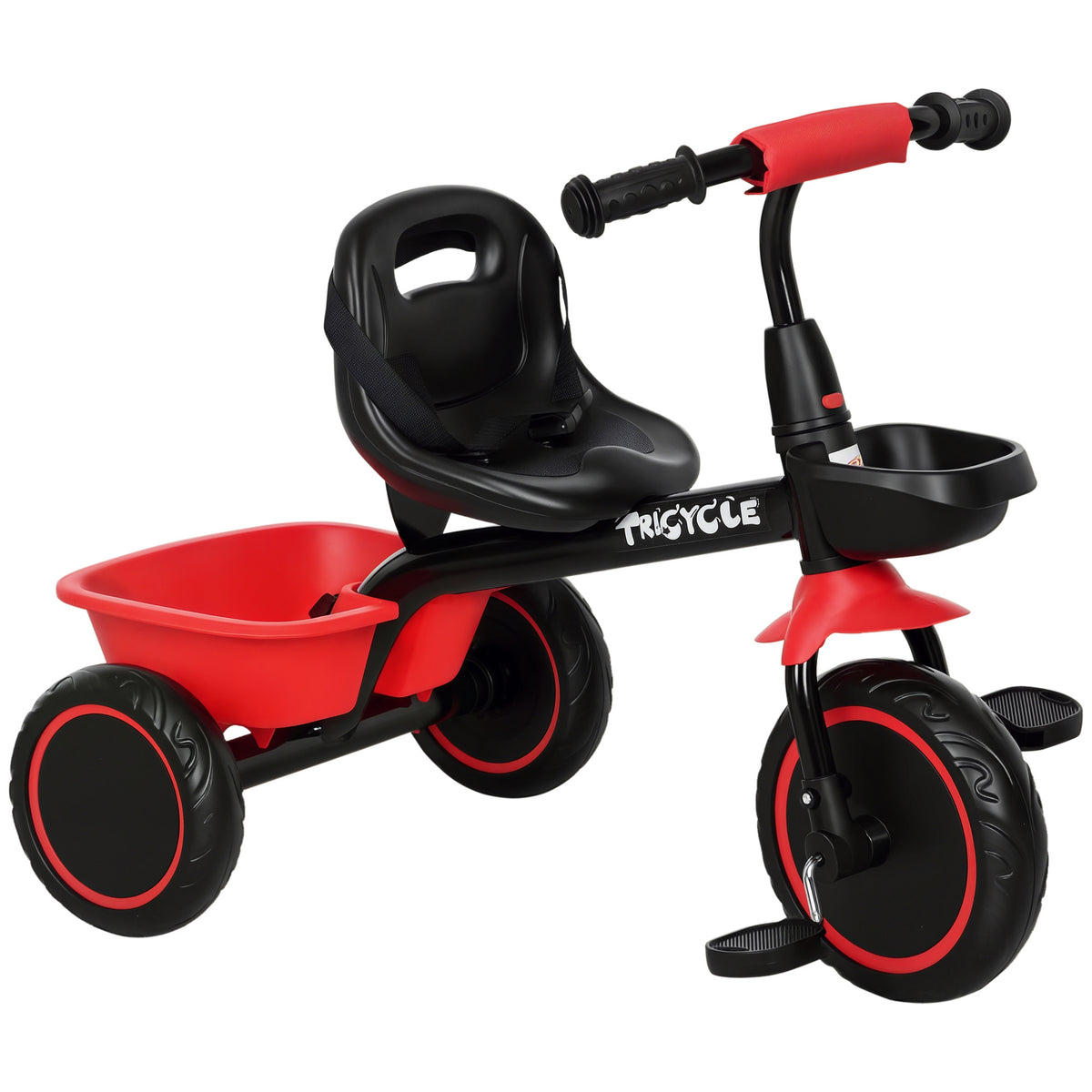 Tricycle for 2-5 Years Old, Toddler Bike with Adjustable Seat-Toys & Games > Baby & Toddler Toys > Riding & Rocking Toys > Tricycles for Kids-DECOROLALA