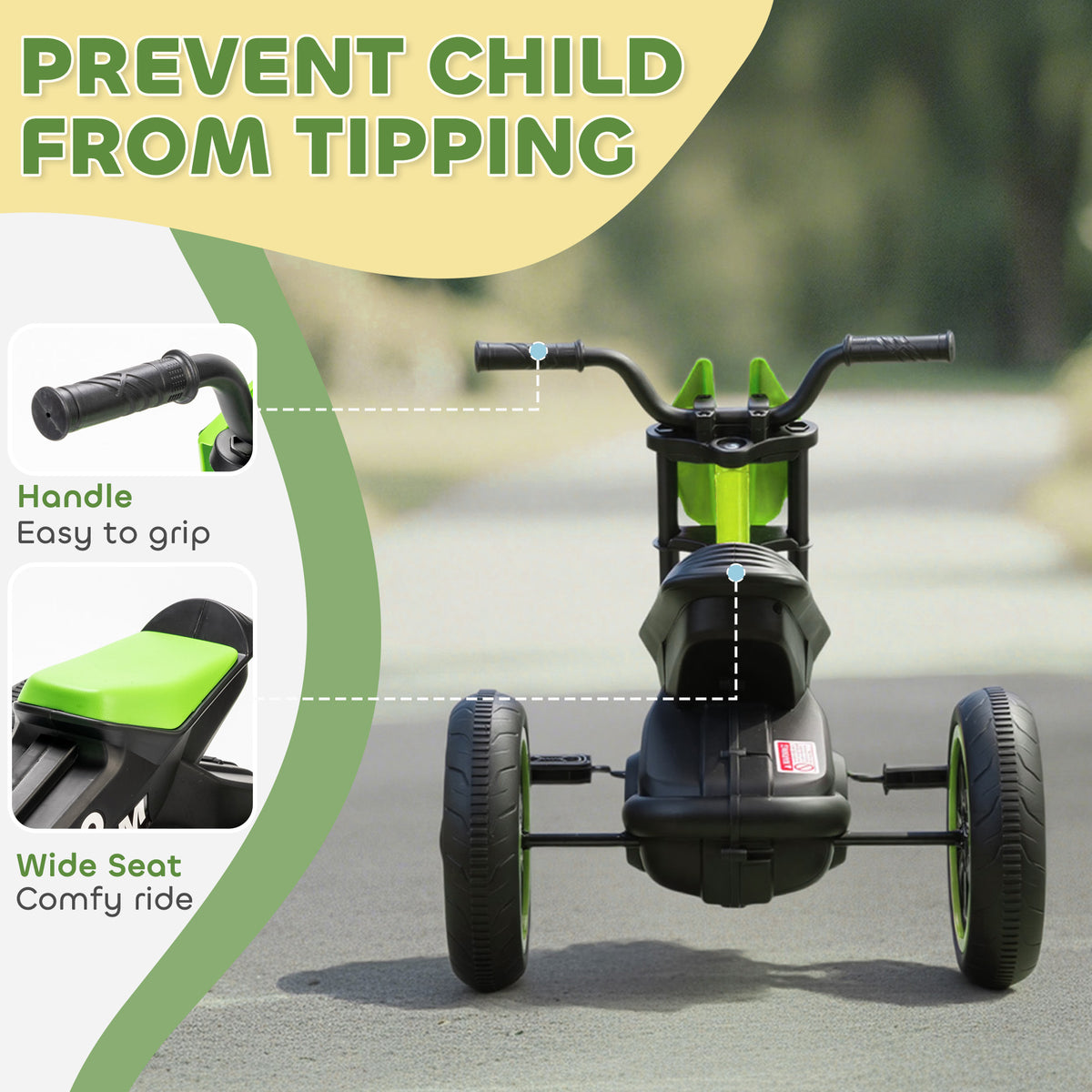 Kids Tricycle, Toddler Trike with Pedal for Indoor Outdoor Use, 3 Wheel Trike for Ages 18 to 36 Months Boys Girls-Toys & Games > Baby & Toddler Toys > Riding & Rocking Toys > Tricycles for Kids-DECOROLALA