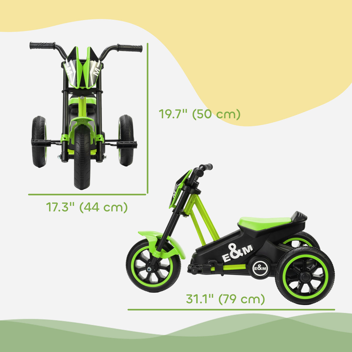 Kids Tricycle, Toddler Trike with Pedal for Indoor Outdoor Use, 3 Wheel Trike for Ages 18 to 36 Months Boys Girls-Toys & Games > Baby & Toddler Toys > Riding & Rocking Toys > Tricycles for Kids-DECOROLALA