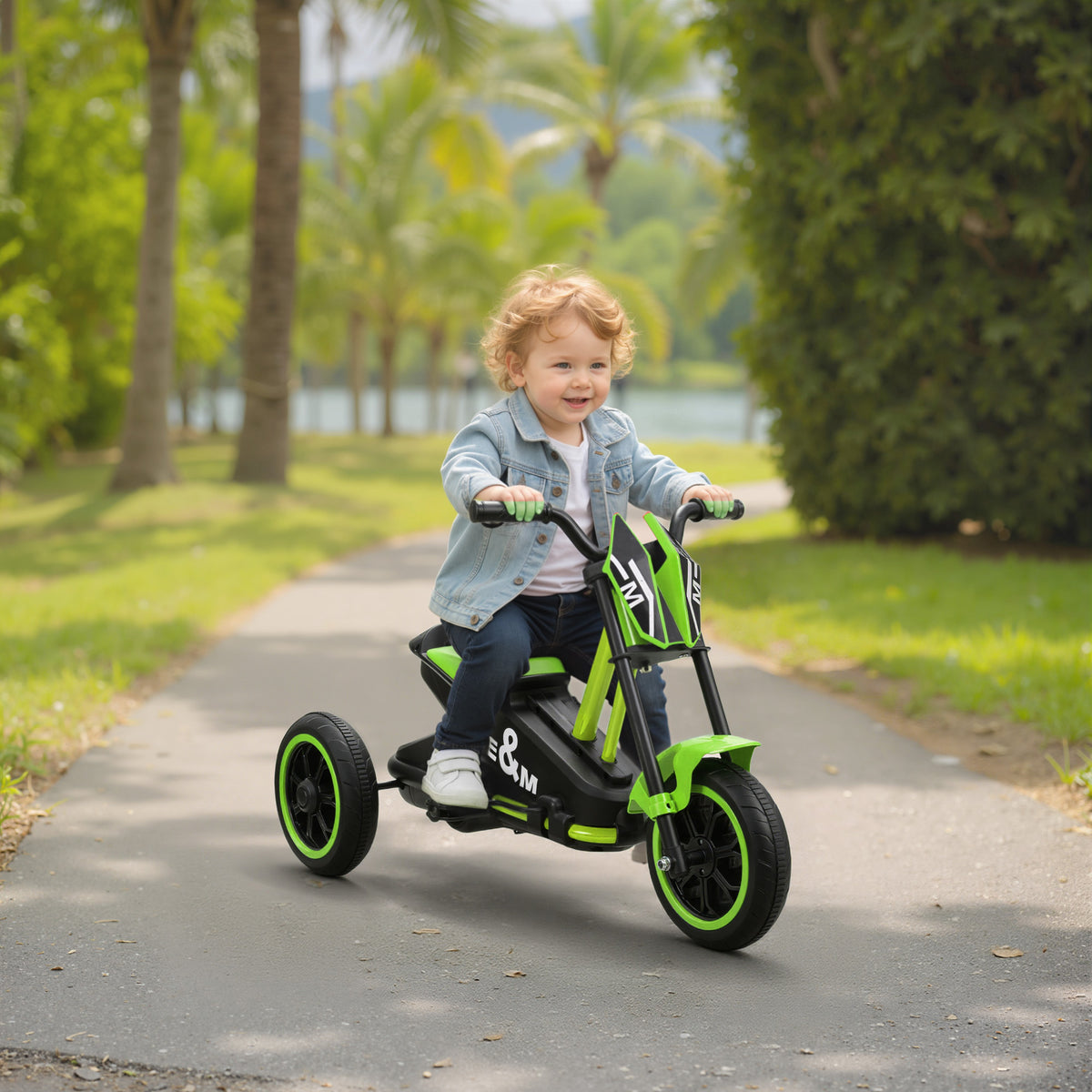 Kids Tricycle, Toddler Trike with Pedal for Indoor Outdoor Use, 3 Wheel Trike for Ages 18 to 36 Months Boys Girls-Toys & Games > Baby & Toddler Toys > Riding & Rocking Toys > Tricycles for Kids-DECOROLALA