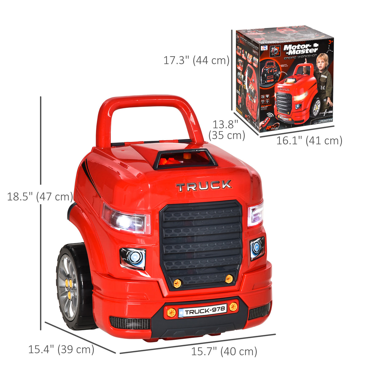 Smart Truck Engine Toy Set for Kids - Mini Car Service Station, Kids Tool Set Included, Suitable for 3-5 Years Old-Toys & Games > Baby & Toddler Toys > Toy Playsets > Workbench Toy Sets-DECOROLALA
