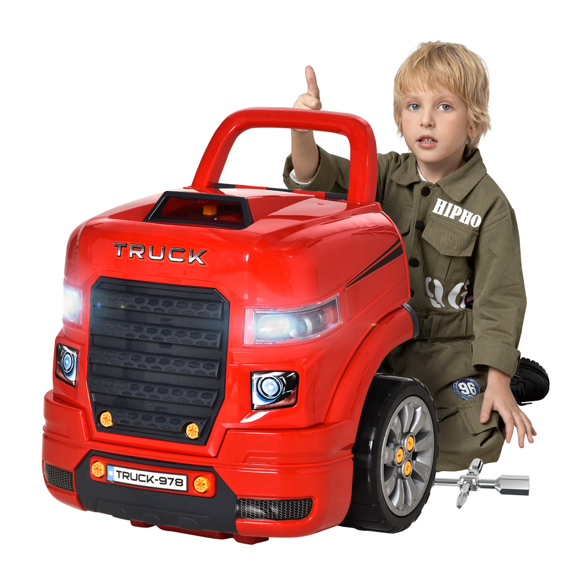 Smart Truck Engine Toy Set for Kids - Mini Car Service Station, Kids Tool Set Included, Suitable for 3-5 Years Old-Toys & Games > Baby & Toddler Toys > Toy Playsets > Workbench Toy Sets-DECOROLALA