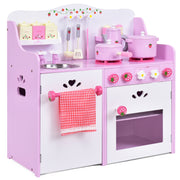 Kids Wooden Kitchen Toy Strawberry Pretend Cooking Playset
