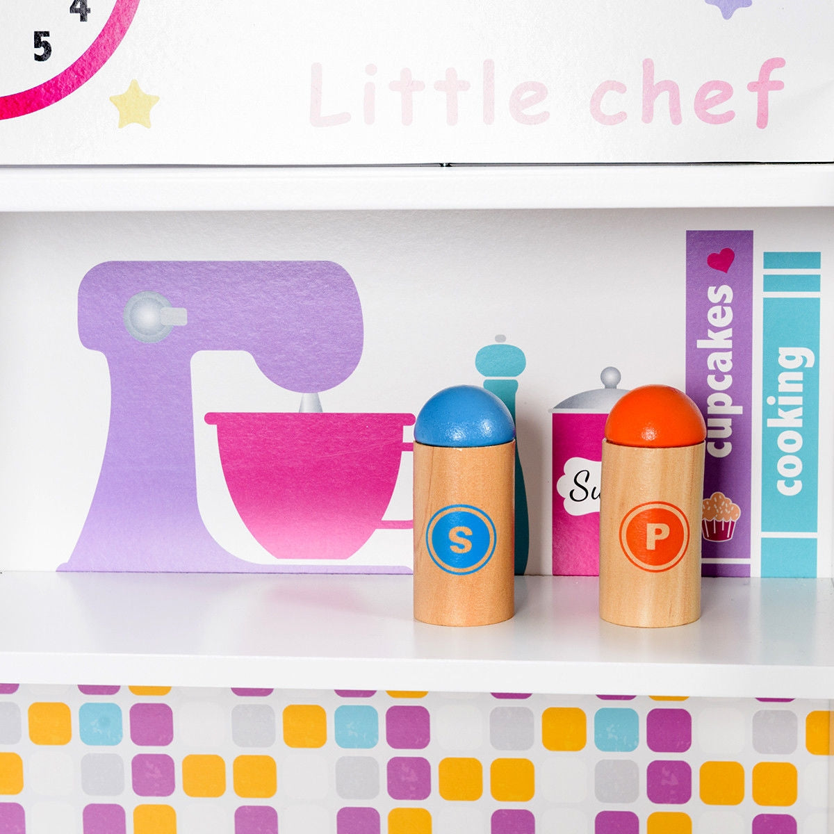 Kids Wooden Pretend Cooking Playset Cookware Play Set Kitchen Toys Toddler Gift