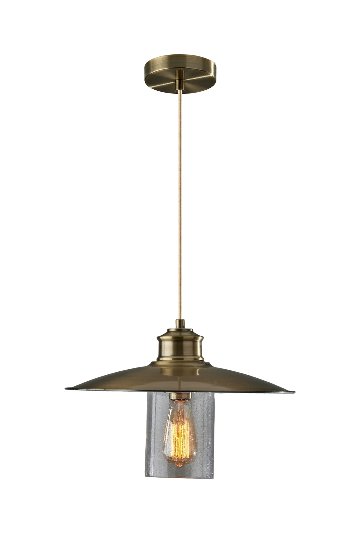 Kieran Pendant Light Antique Brass-Lighting-DECOROLALA