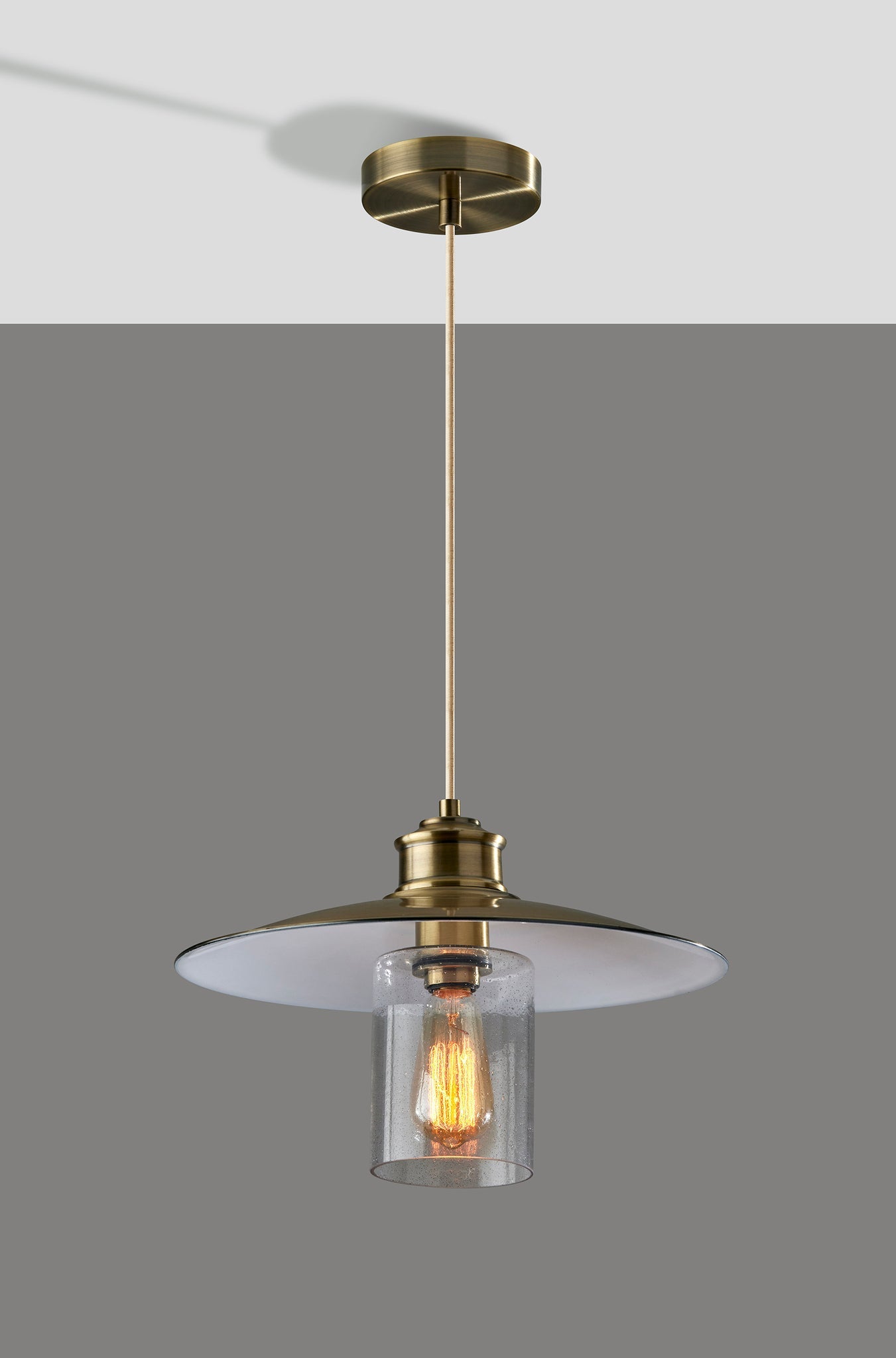 Kieran Pendant Light Antique Brass-Lighting-DECOROLALA