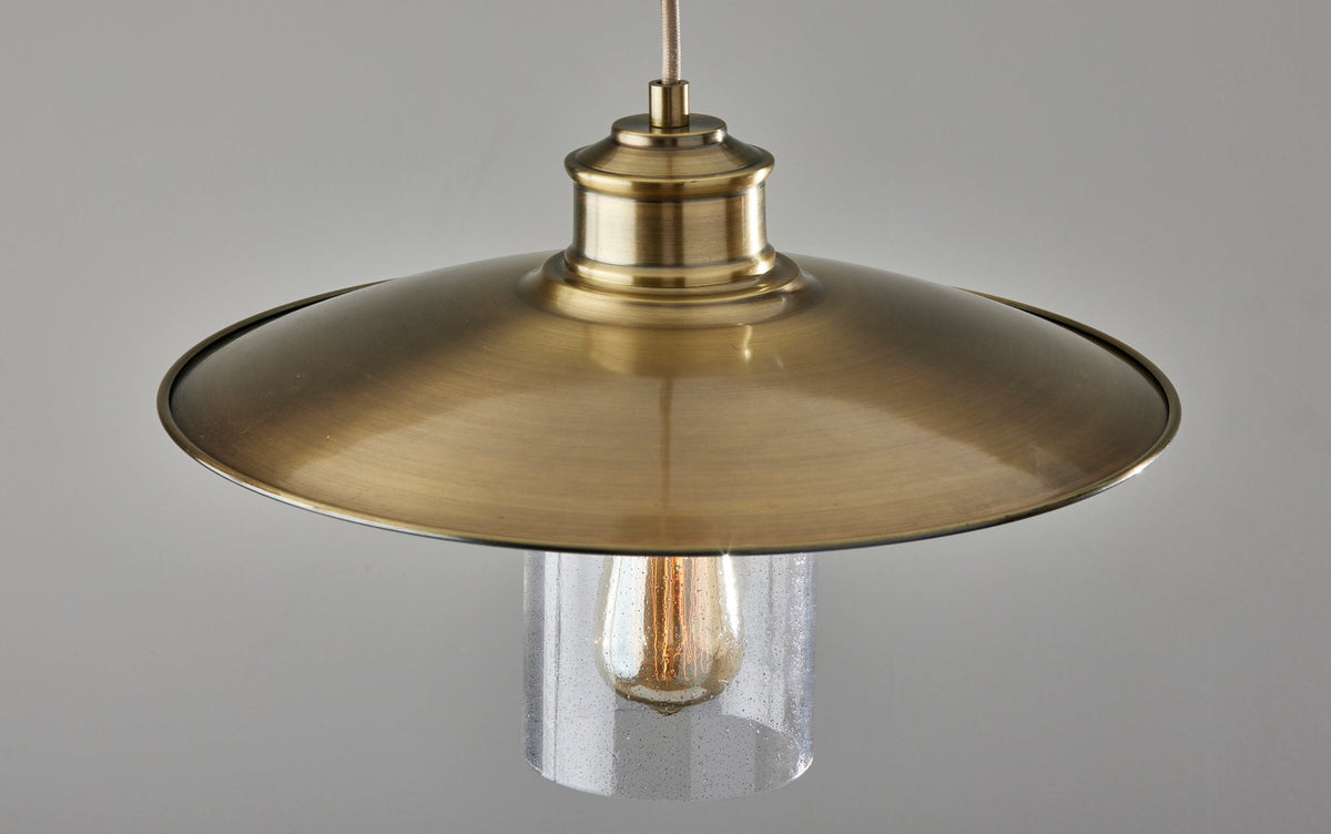 Kieran Pendant Light Antique Brass-Lighting-DECOROLALA