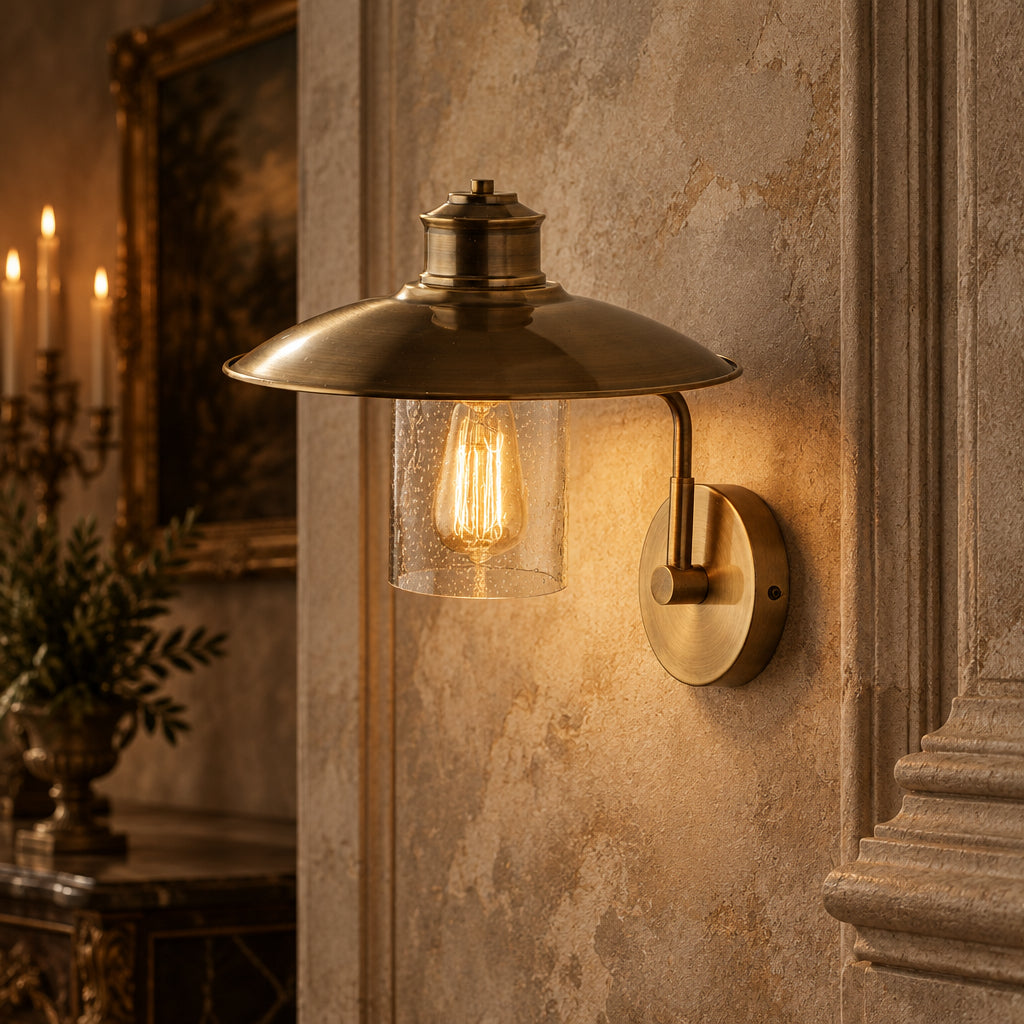Kieran Wall Sconce Antique Brass-Lighting-DECOROLALA