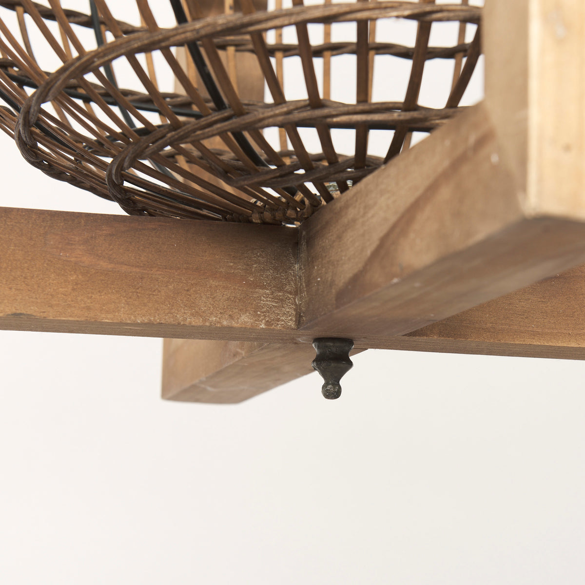 Kiley Warm Wood Basket Lantern Pendant Light-Pendant Lighting-DECOROLALA
