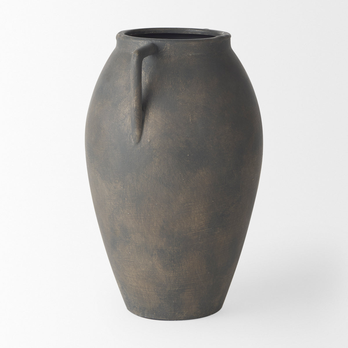 Kilian Medium Brown-Gray Double Ear Vase-Vase-DECOROLALA