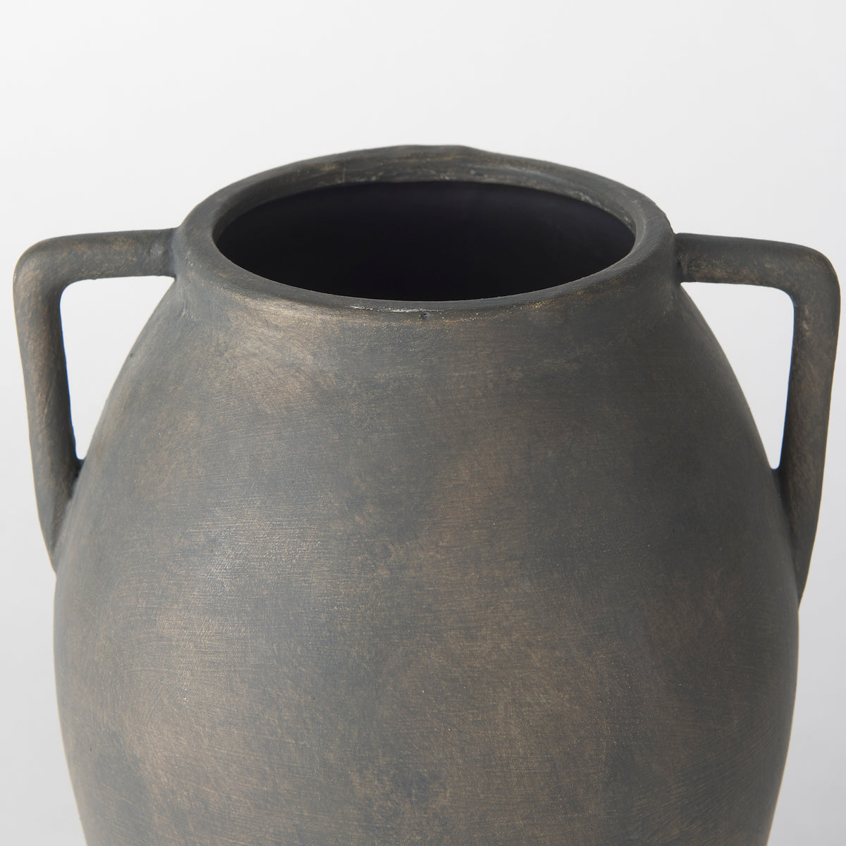 Kilian Medium Brown-Gray Double Ear Vase-Vase-DECOROLALA