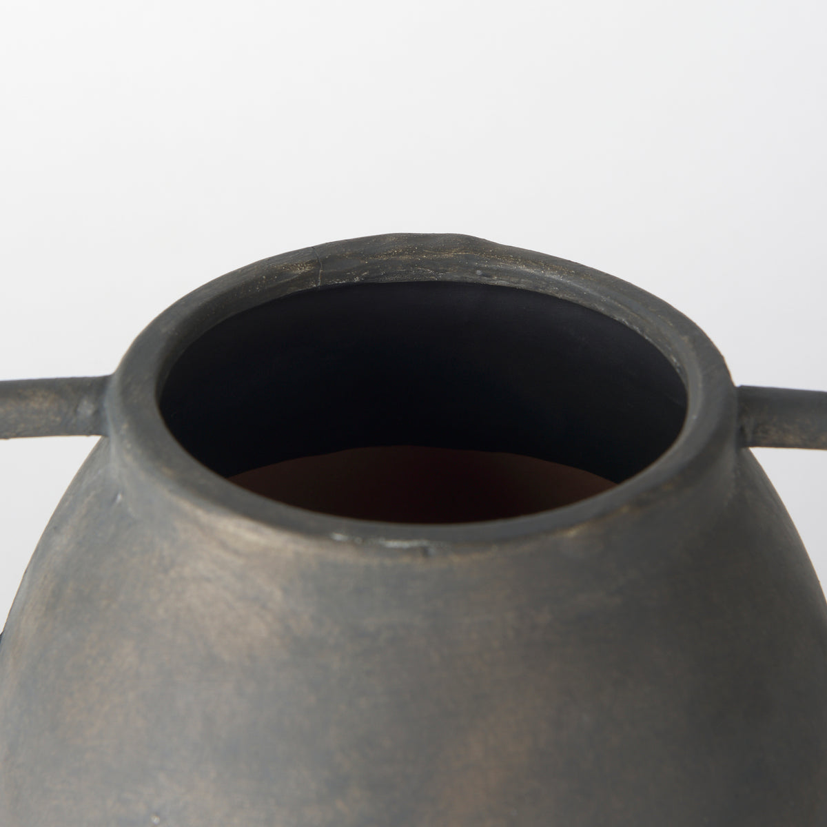 Kilian Medium Brown-Gray Double Ear Vase-Vase-DECOROLALA