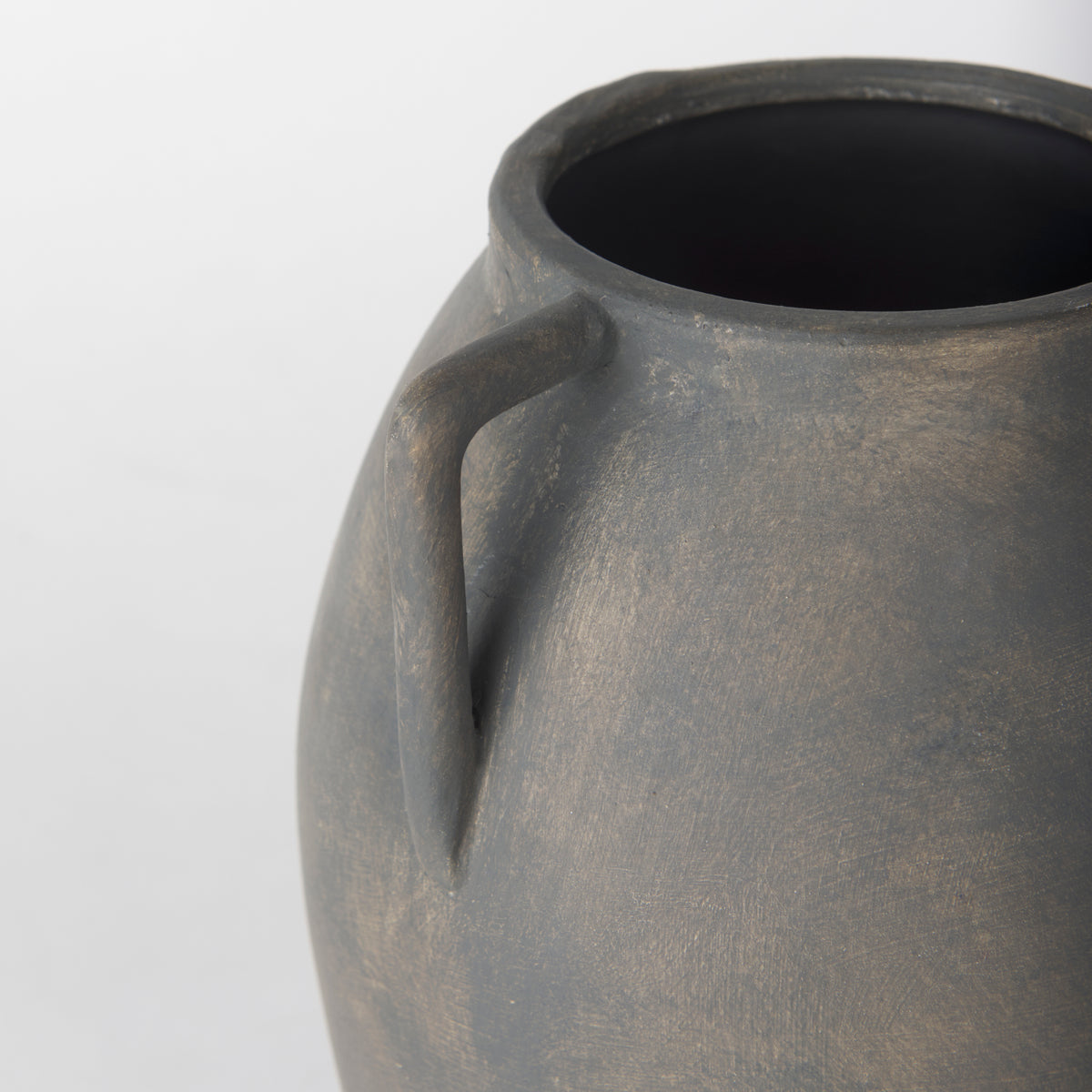 Kilian Medium Brown-Gray Double Ear Vase-Vase-DECOROLALA
