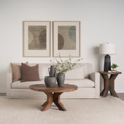Kilian Short Brown-Gray Double Ear Vase-Vase-DECOROLALA