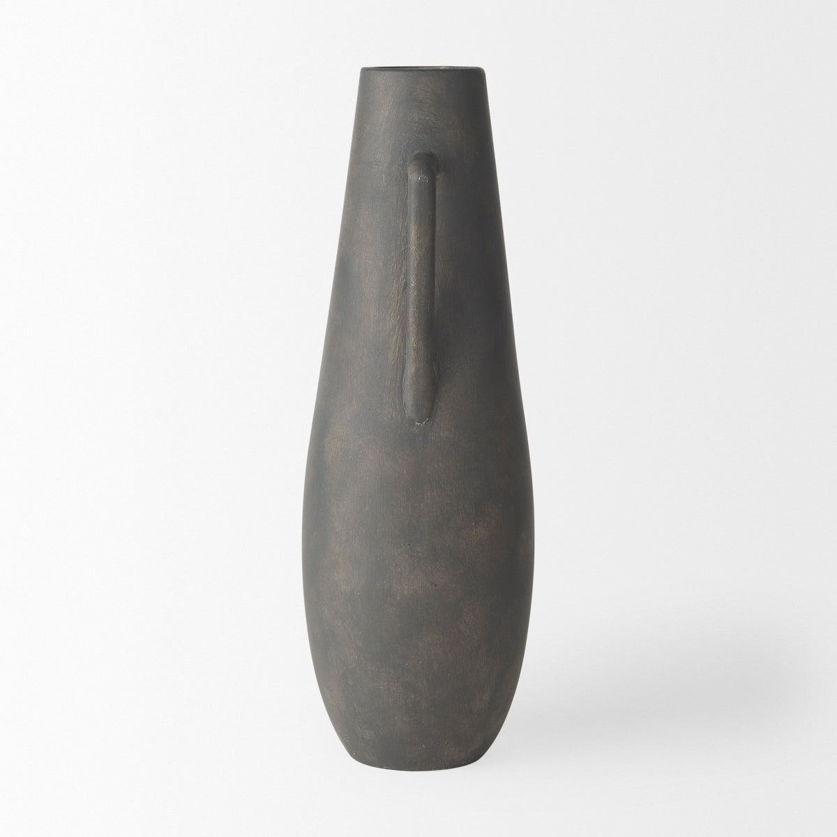 Kilian Tall Matte Brown-Gray Double Ear Vase-Vase-DECOROLALA