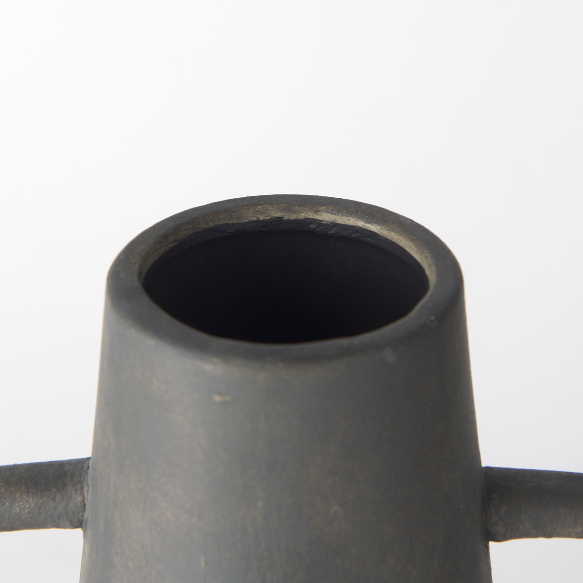 Kilian Tall Matte Brown-Gray Double Ear Vase-Vase-DECOROLALA