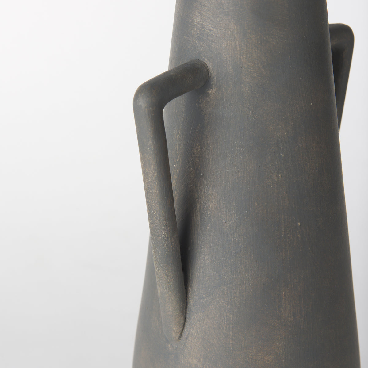 Kilian Tall Matte Brown-Gray Double Ear Vase-Vase-DECOROLALA