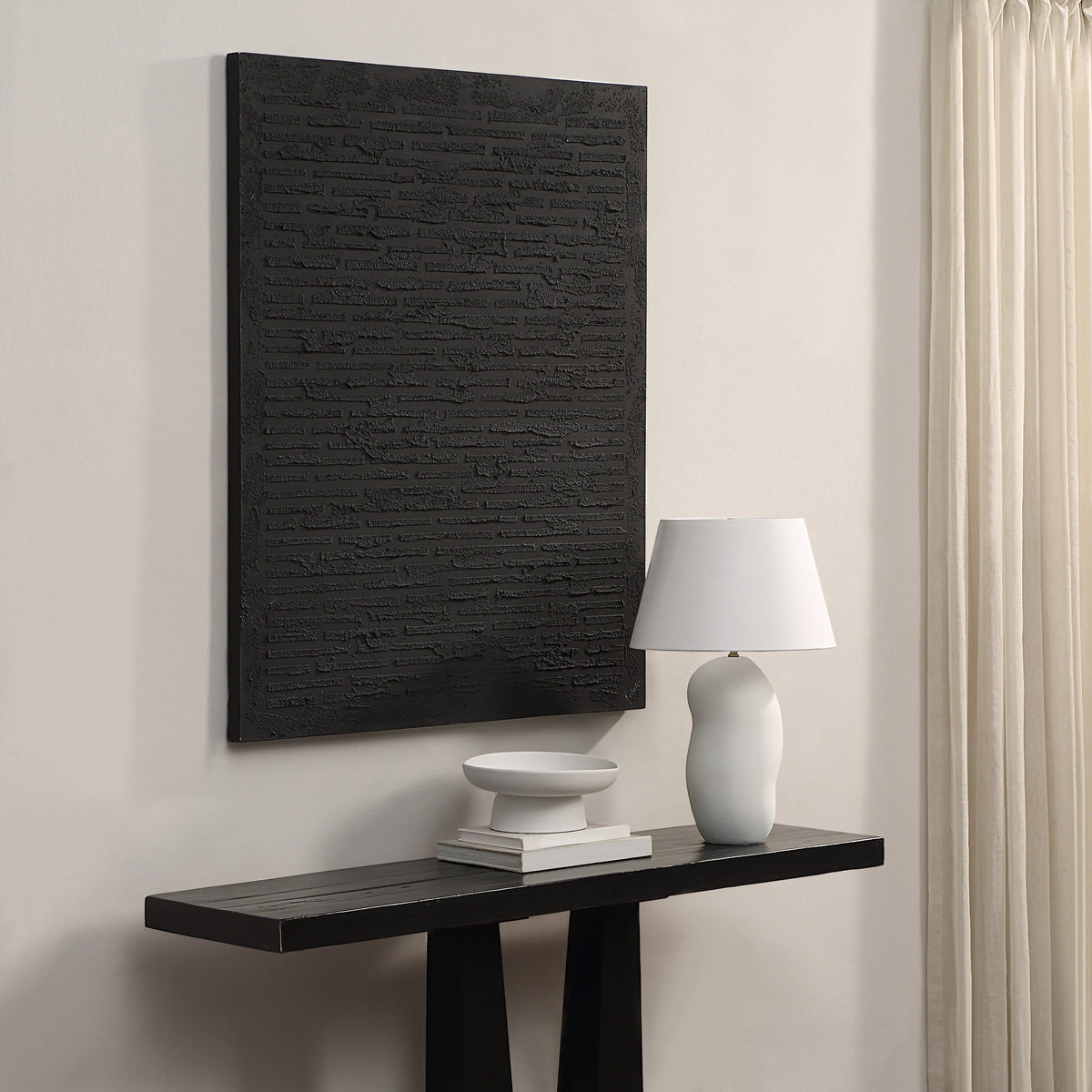Kinetic 50" H x 40" W Canvas Art, Black-Canvas Prints-DECOROLALA