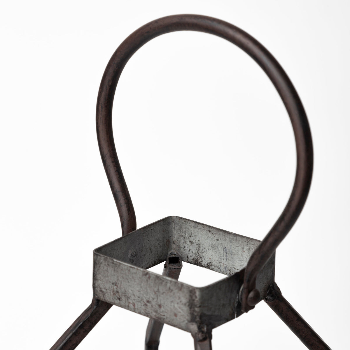 Kingston II Small Rustic Metal Framed Table Candle Holder-Table Candle Holders-DECOROLALA