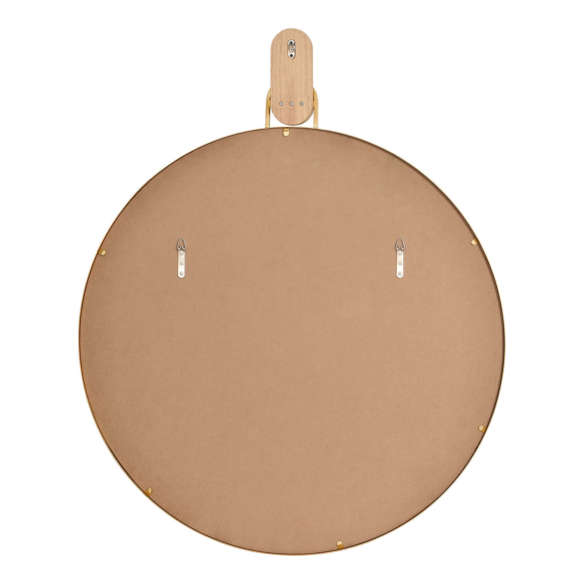 Kinsley 49" Tall Round Wall Mirror, Yellow-Mirror-DECOROLALA