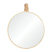 Kinsley 49" Tall Round Wall Mirror, Yellow-Mirror-DECOROLALA