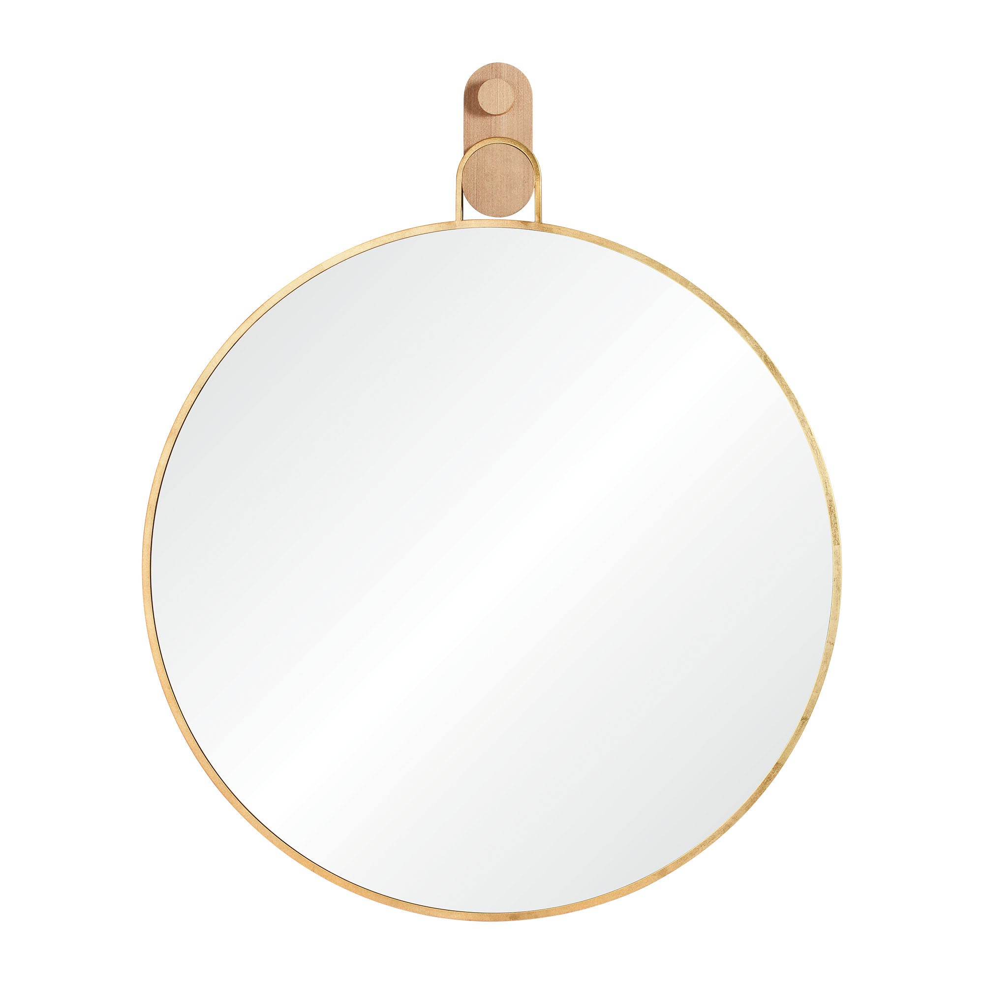 Kinsley 49" Tall Round Wall Mirror, Yellow-Mirror-DECOROLALA