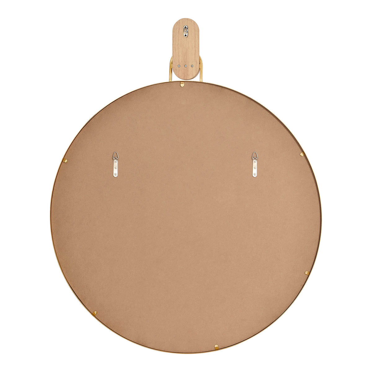 Kinsley 49" Tall Round Wall Mirror, Yellow-Mirrors-DECOROLALA
