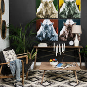 Kirby I 66L x 16W Brown Wooden Cross Braced Console Table-Console Tables-DECOROLALA