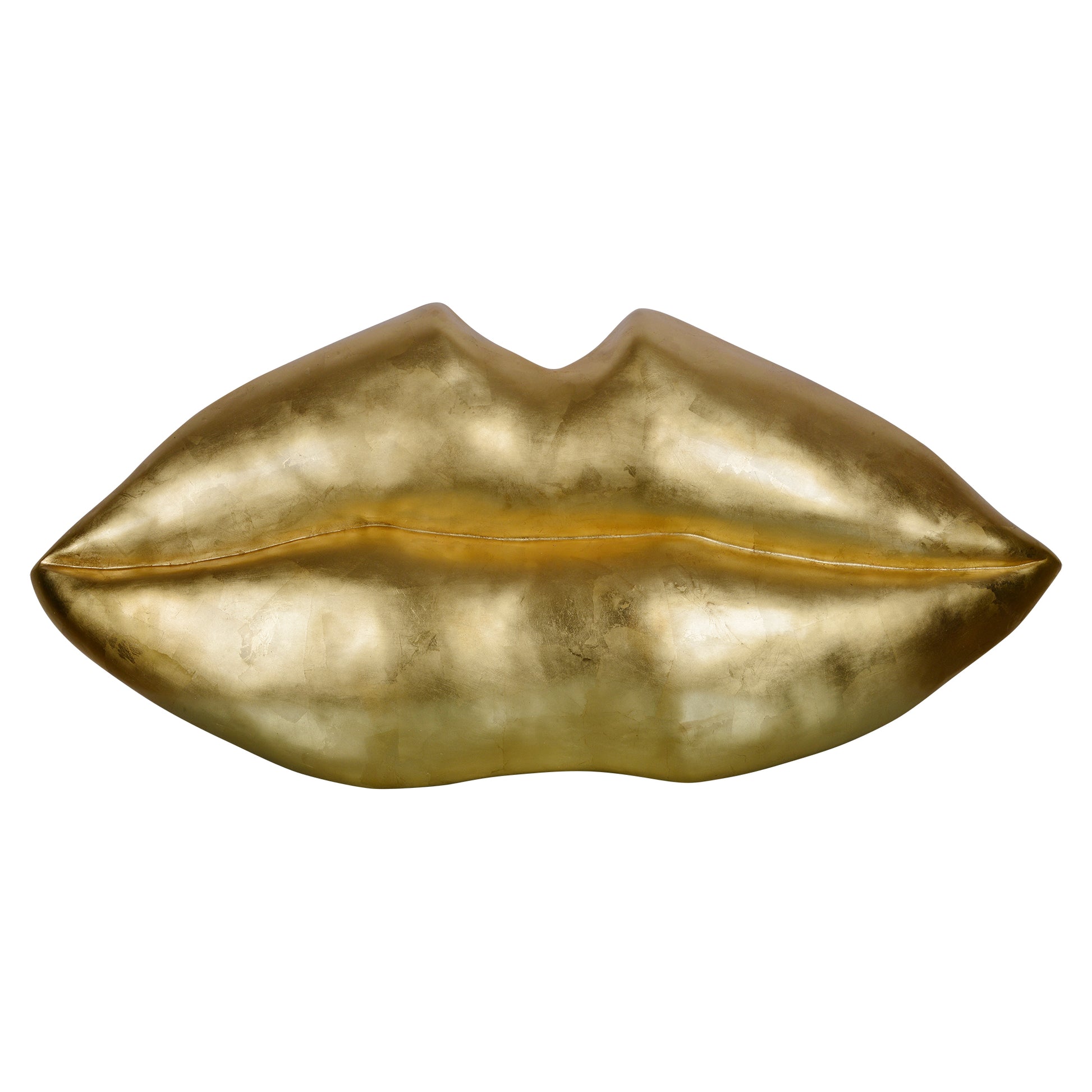 Kiss Kiss 49" Wide Wall Art, Gold-Wall Art-DECOROLALA