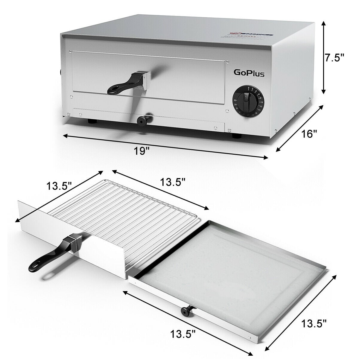Kitchen Commercial Pizza Oven Stainless Steel Pan-Toaster Ovens-DECOROLALA
