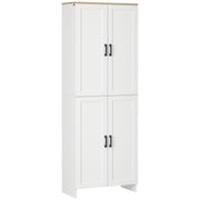 Kitchen Pantry Cabinet 67" 4-Door White-DECOROLALA