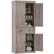 Kitchen Pantry Cabinet 72" - Dark Wood Grain-DECOROLALA