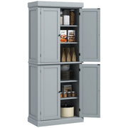 Kitchen Pantry Cabinet 72.5" - Grey 6-Tier-DECOROLALA