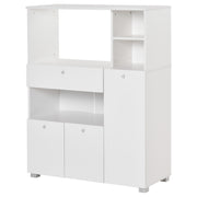 Kitchen Pantry Cabinet - White 47.2"H-DECOROLALA
