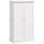 Kitchen Pantry Cabinet - White 5-Tier Storage with Spice Racks-Home Furnishings > Storage & Organization > Kitchen Pantry Cabinets-DECOROLALA