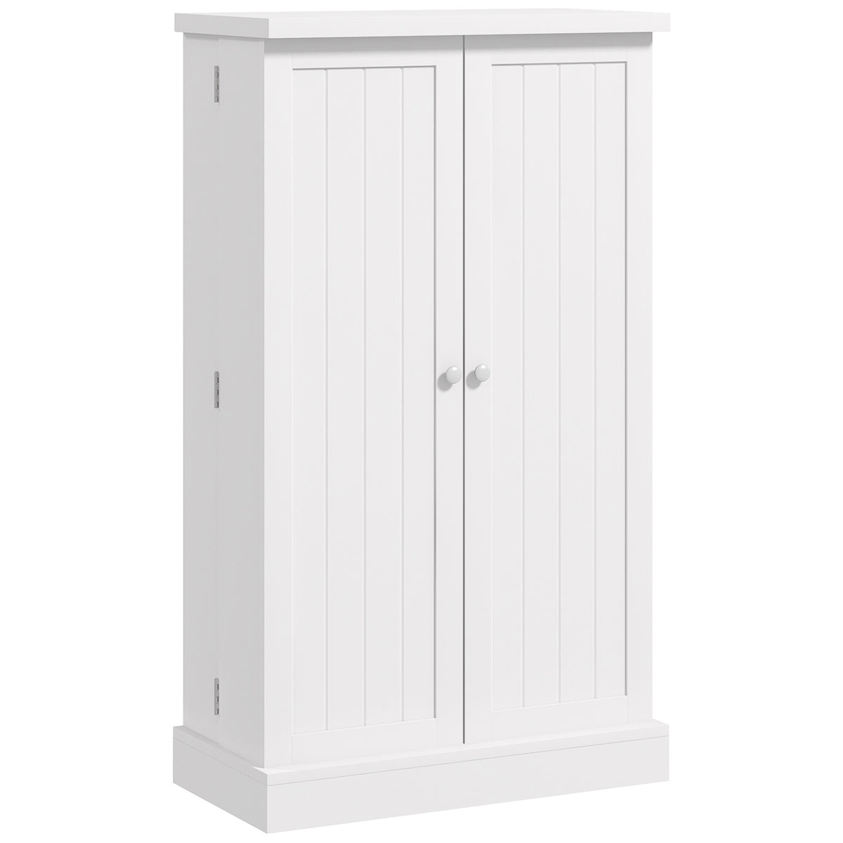 Kitchen Pantry Cabinet - White 5-Tier Storage with Spice Racks-Home Furnishings > Storage & Organization > Kitchen Pantry Cabinets-DECOROLALA