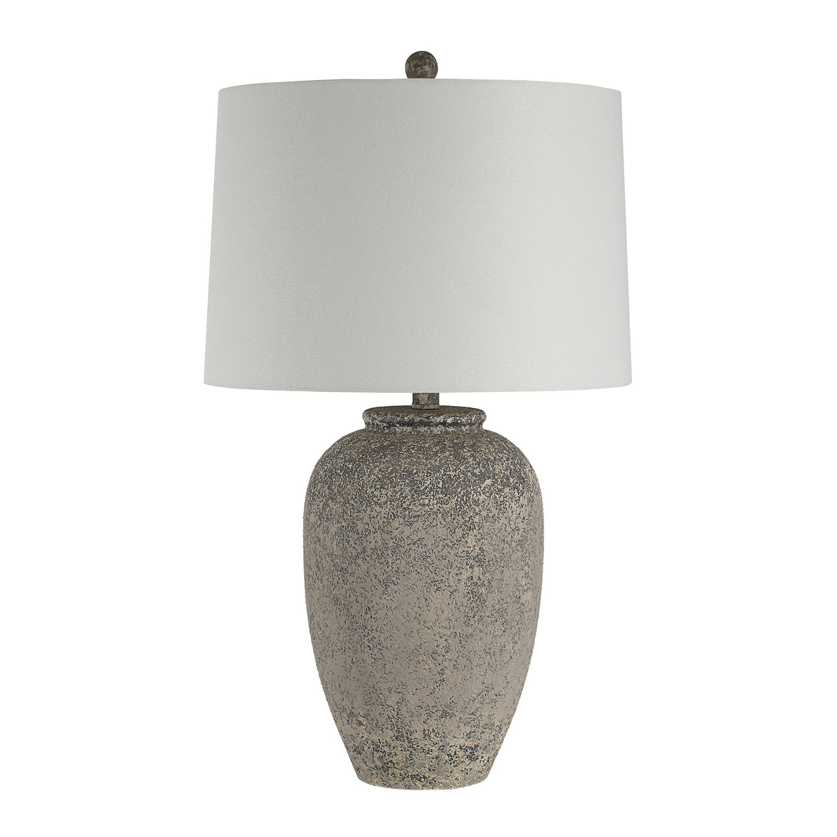 Klay 27" Natural Brown Table Lamp with Linen Shade-Table Lamp-DECOROLALA