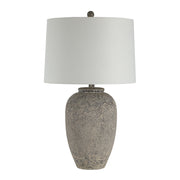 Klay 27" Natural Brown Table Lamp with Linen Shade-Table Lamp-DECOROLALA