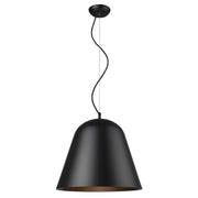 Knell 1-Light Matte Black Pendant-Pendants-Hanging Lights-DECOROLALA