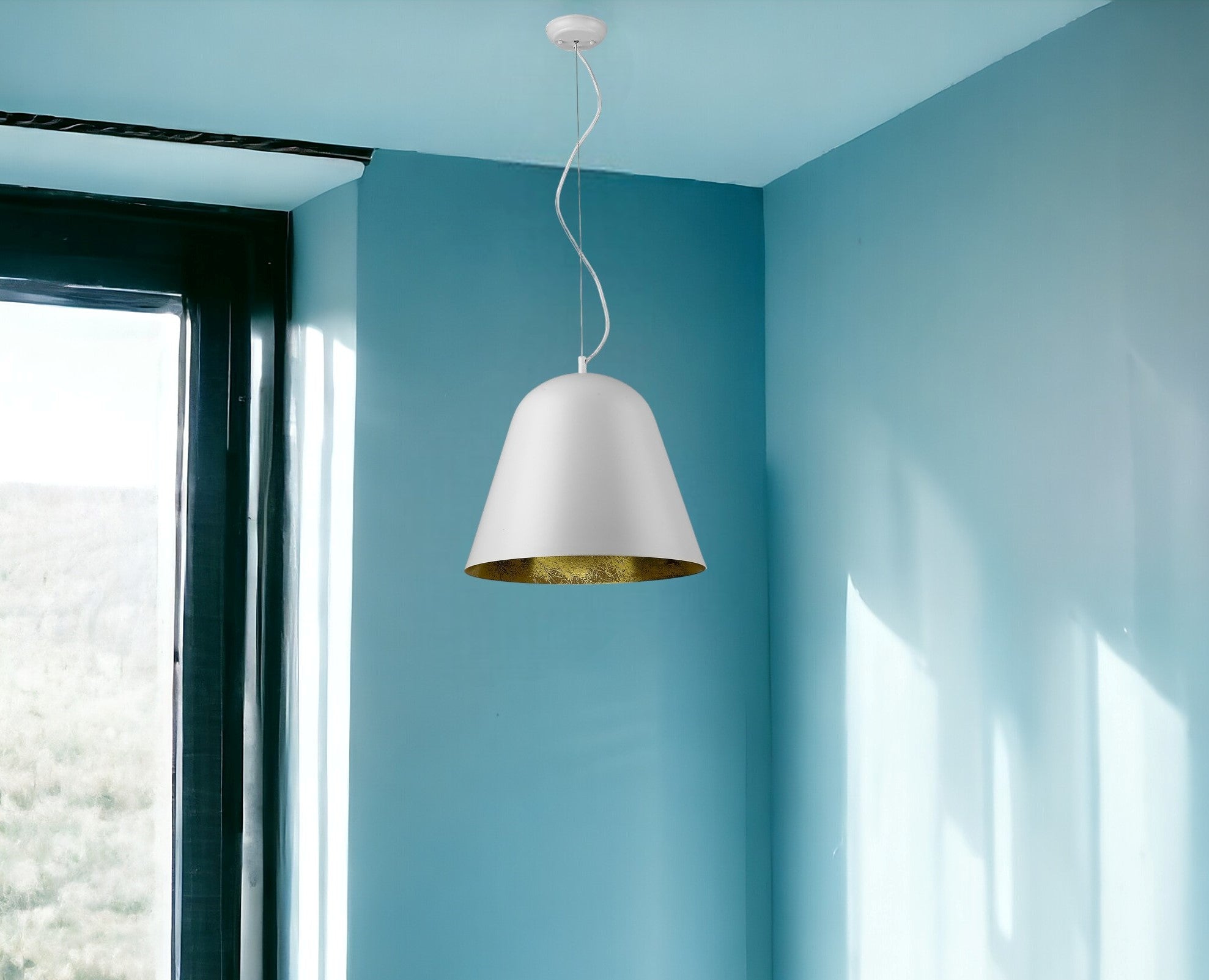 Knell 1-Light White Pendant-Pendants-Hanging Lights-DECOROLALA