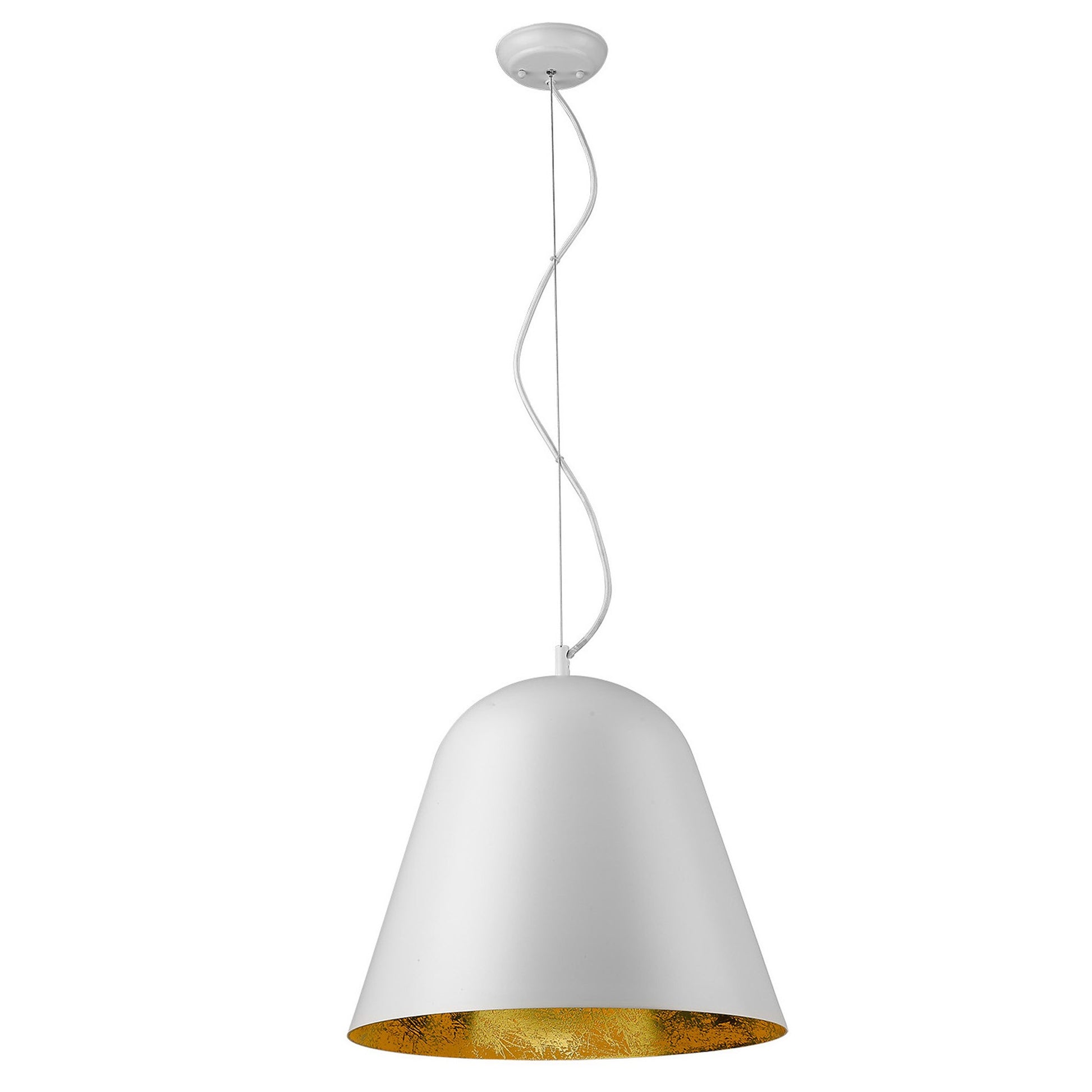 Knell 1-Light White Pendant-Pendants-Hanging Lights-DECOROLALA