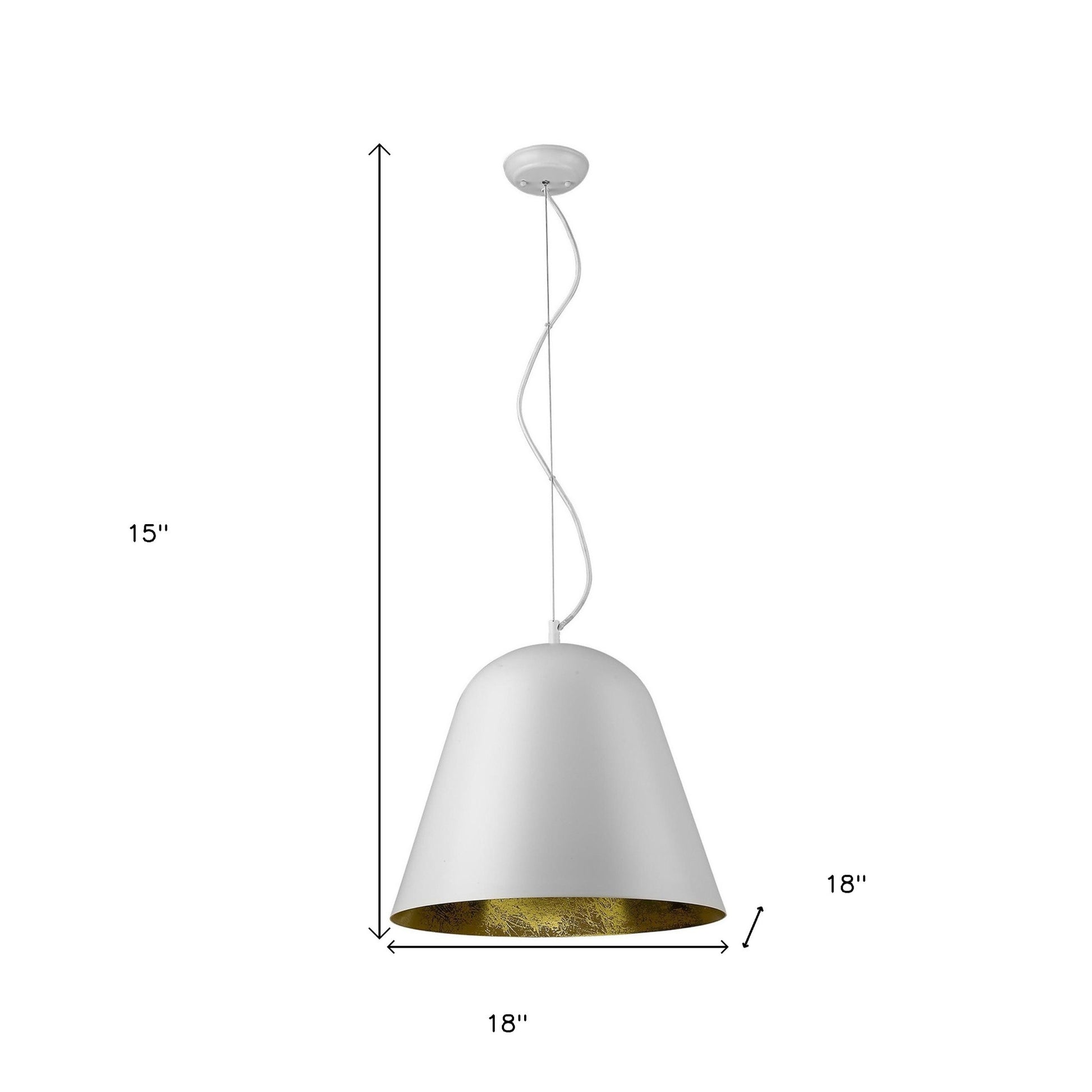 Knell 1-Light White Pendant-Pendants-Hanging Lights-DECOROLALA