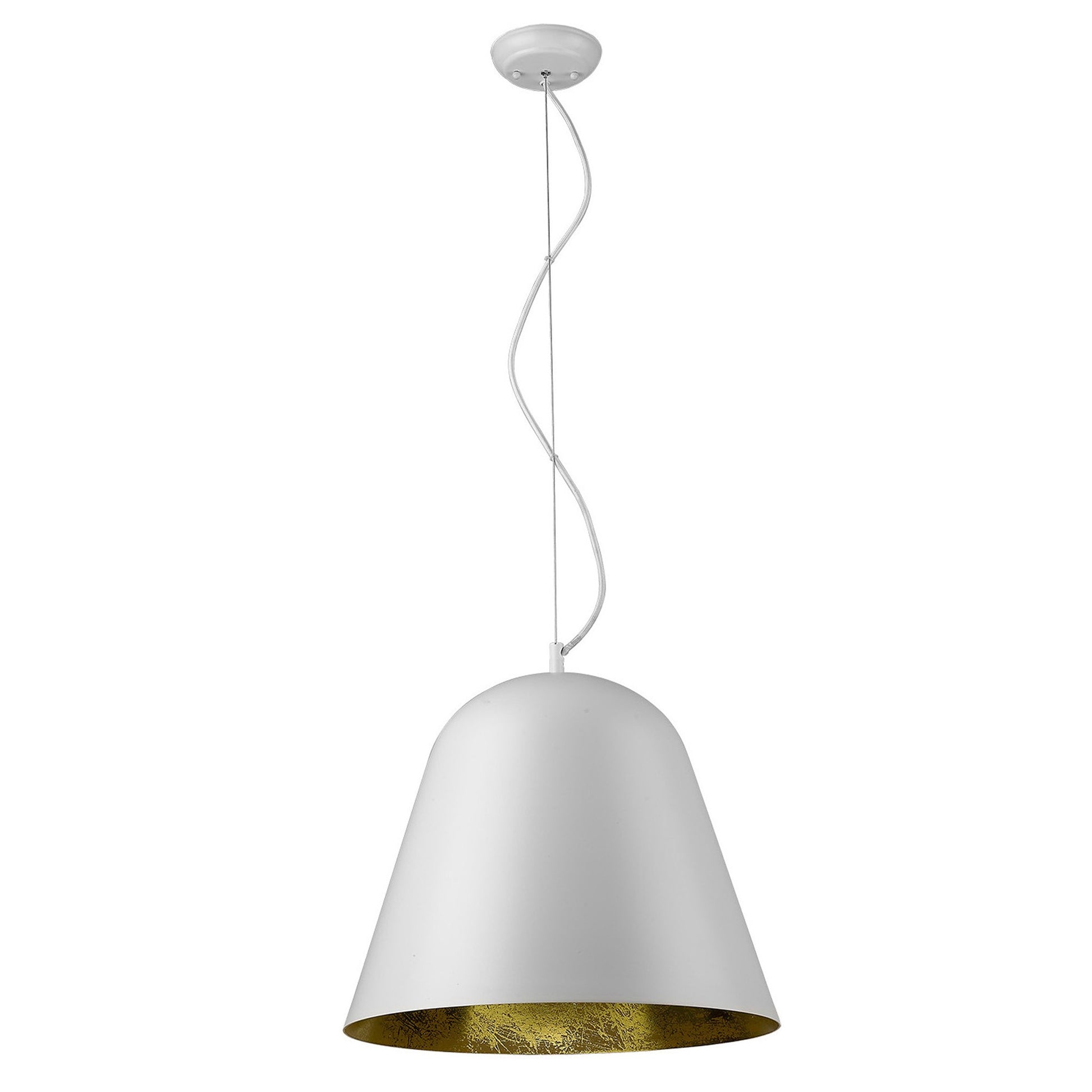 Knell 1-Light White Pendant-Pendants-Hanging Lights-DECOROLALA