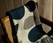 Knit Abstract Throw Blanket with Fringe-Throw Blankets-DECOROLALA