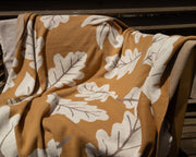 Knit Leaf Design Throw Blanket-Throw Blankets-DECOROLALA